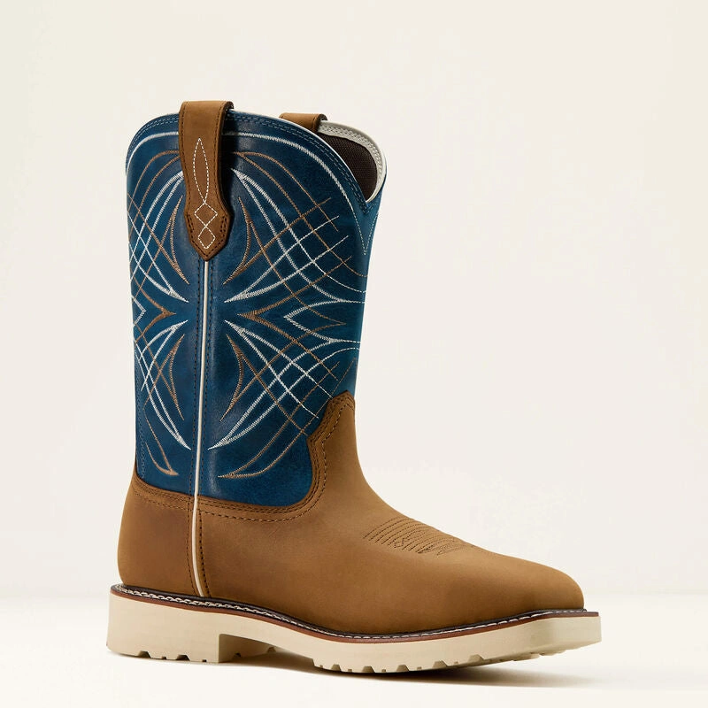 Ariat Activator: The Ultimate Waterproof Steel-Toe Work Boot, Brown & Blue. Get Yours Now!